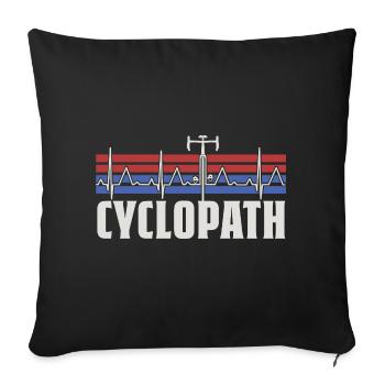 CYCLOPATHE GRAVEL VÉLO DE ROUTE CYCLISME DIRE VÉLO - Housse de coussin décorative 45 x 45 cm - noir - Devant