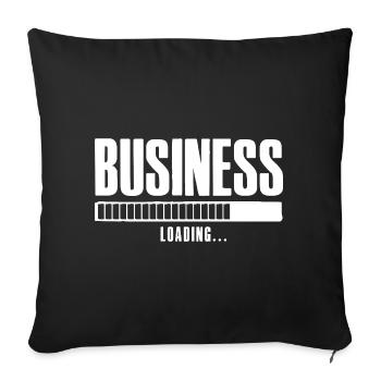 Business Loading Online Business Affiliate - Sofa pillowcase 17,3'' x 17,3'' (45 x 45 cm) - black - Front