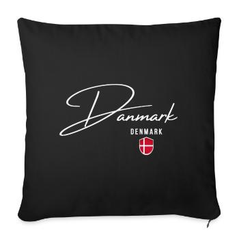 Fierté danoise, design minimaliste élégant - Housse de coussin décorative 45 x 45 cm - noir - Devant