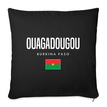 Ouagadougou, Burkina Faso - Housse de coussin décorative 45 x 45 cm - noir - Devant