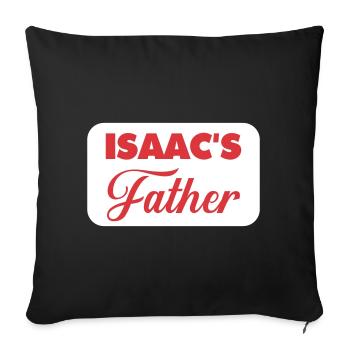 Conception de célébration du père d’Isaac - Housse de coussin décorative 45 x 45 cm - noir - Devant