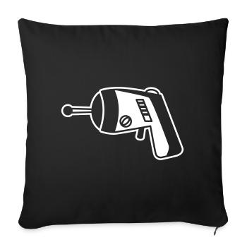 Phaser Pistol Space – Geek & Sci-Fi T-Shirt - Housse de coussin décorative 45 x 45 cm - noir - Devant