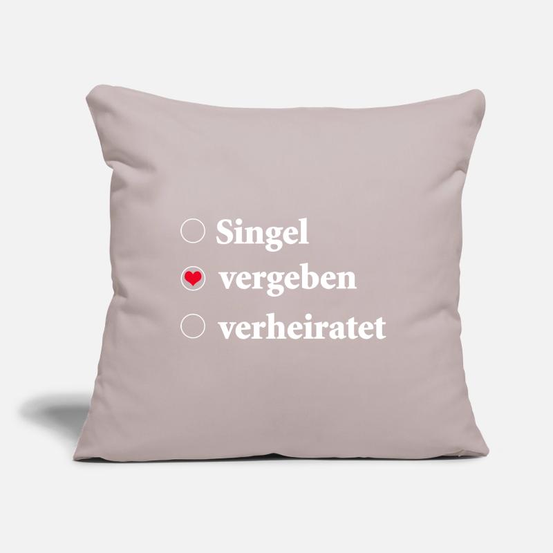 Sélection du statut de la relation Célibataire - Pris Housse de coussin décorative 45 x 45 cm