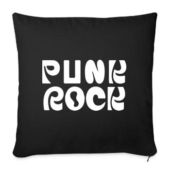 Punk Rock Bold Retro Type - Sofa pillowcase 17,3'' x 17,3'' (45 x 45 cm) - black - Front