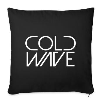 Typographie minimaliste de la vague froide - Housse de coussin décorative 45 x 45 cm - noir - Devant