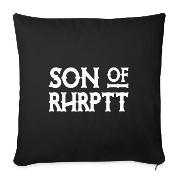 Fils de Rhrptt - Ruhrpott - Zeche - Zollverein - Housse de coussin décorative 45 x 45 cm - noir - Devant