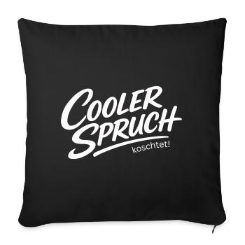 Cool saying koschtet – dialect irony design - Sofa pillowcase 17,3'' x 17,3'' (45 x 45 cm) - black - Front