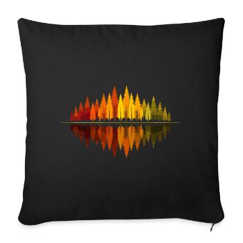 Trees, Forest, Nature, Wilderness, Outdoor, Reflection - Sofa pillowcase 17,3'' x 17,3'' (45 x 45 cm) - black - Front
