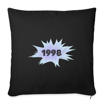 1998 - Housse de coussin décorative 45 x 45 cm - noir - Devant
