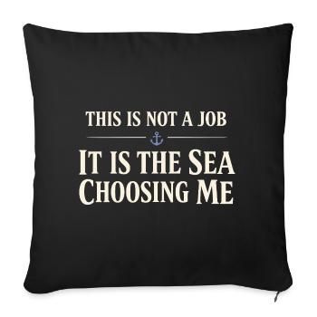 Seemannschaftsgeschenk Für Deckhand Ocean Work - Sofakissenbezug 45 x 45 cm - Schwarz - Vorne