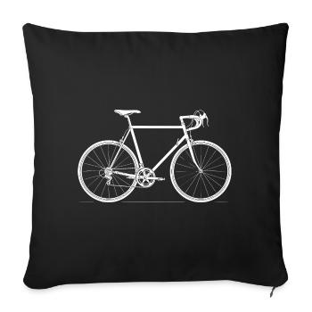 Road Bike Silhouette Design - Sofa pillowcase 17,3'' x 17,3'' (45 x 45 cm) - black - Front