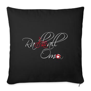 Cycling, Cycleball, Indoor Cycling, Grandma - Sofa pillowcase 17,3'' x 17,3'' (45 x 45 cm) - black - Front