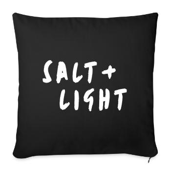 Salt + light - Sofakissenbezug 45 x 45 cm - Schwarz - Vorne
