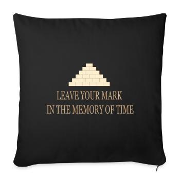 Djoser Pyramid – Leave Your Mark Design - Sofa pillowcase 17,3'' x 17,3'' (45 x 45 cm) - black - Front