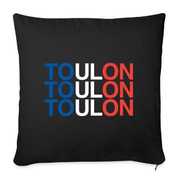 Toulon, France, France - Sofa pillowcase 17,3'' x 17,3'' (45 x 45 cm) - black - Front