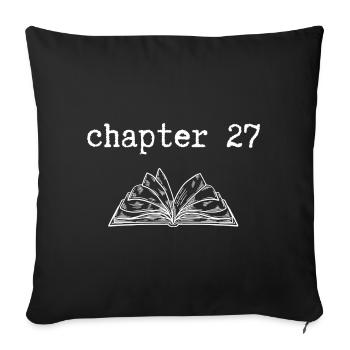 chapter 27 Birthday - Sofa pillowcase 17,3'' x 17,3'' (45 x 45 cm) - black - Front