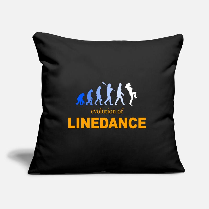 Évolution de la danse en ligne Housse de coussin décorative 45 x 45 cm