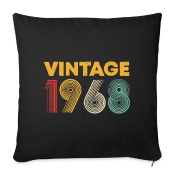 Logo graphique vintage 1988 - Housse de coussin décorative 45 x 45 cm - noir - Devant