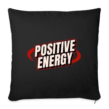 Positive Energy - Sofa pillowcase 17,3'' x 17,3'' (45 x 45 cm) - black - Front
