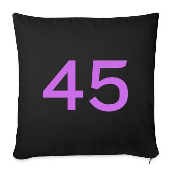45 - Housse de coussin décorative 45 x 45 cm - noir - Devant