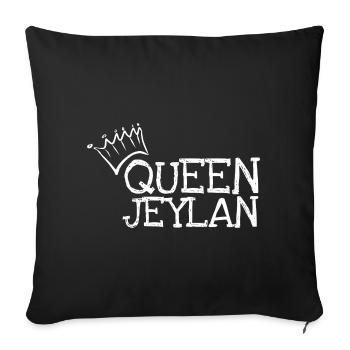 Influencer Jeylan - Sofa pillowcase 17,3'' x 17,3'' (45 x 45 cm) - black - Front