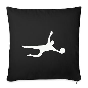 Gardien de but Dynamic Sport Silhouette - Housse de coussin décorative 45 x 45 cm - noir - Devant