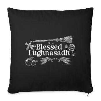 Festival de la récolte de Lughnasa Lammas - Housse de coussin décorative 45 x 45 cm - noir - Devant