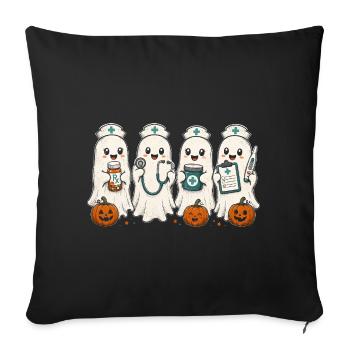 Nurse Nurse Halloween - Sofa pillowcase 17,3'' x 17,3'' (45 x 45 cm) - black - Front