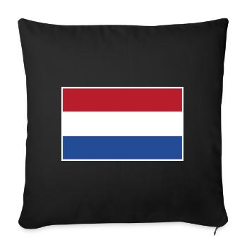 Netherlands Flag - Sofakissenbezug 45 x 45 cm - Schwarz - Vorne