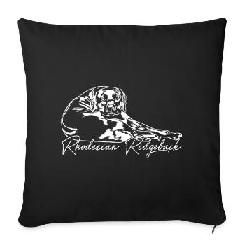 RHODESIAN RIDGEBACK Race de chiens Lionhound de Wilsign - Housse de coussin décorative 45 x 45 cm - noir - Devant