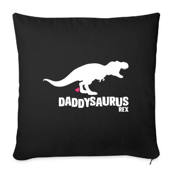 Daddysaurus vatertag geschenk - Sofakissenbezug 45 x 45 cm - Schwarz - Vorne