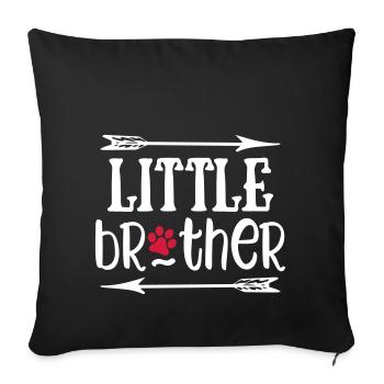Little Brother Dog - Sofa pillowcase 17,3'' x 17,3'' (45 x 45 cm) - black - Front