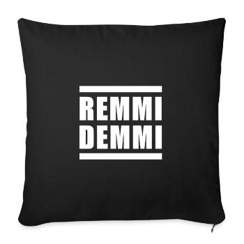Remmi Demmi Schwarz-Weiß - Sofakissenbezug 45 x 45 cm - Schwarz - Vorne