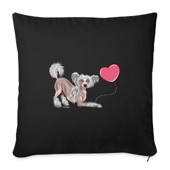 Ballon C Chinois IV - Housse de coussin décorative 45 x 45 cm - noir - Devant