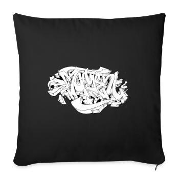 Graffiti - Moment - Sofakissenbezug 45 x 45 cm - Schwarz - Vorne