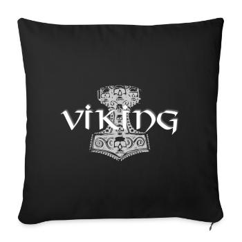 Viking Hammer - Housse de coussin décorative 45 x 45 cm - noir - Devant