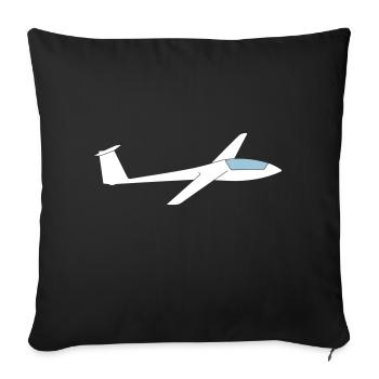 Ls3a Segelflugzeug gleiten Segelflugzeug Pilot - Sofakissenbezug 45 x 45 cm - Schwarz - Vorne