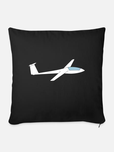 Ls3a Segelflugzeug gleiten Segelflugzeug Pilot - Sofakissenbezug 45 x 45 cm - Schwarz