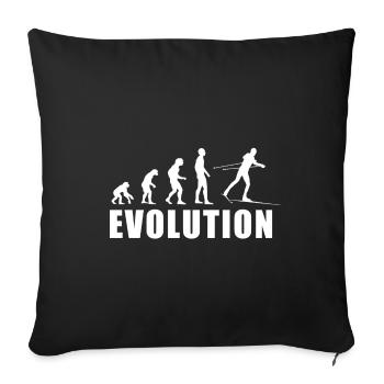 EVOLUTION SKI DE FOND Biathlon Combiné nordique - Housse de coussin décorative 45 x 45 cm - noir - Devant