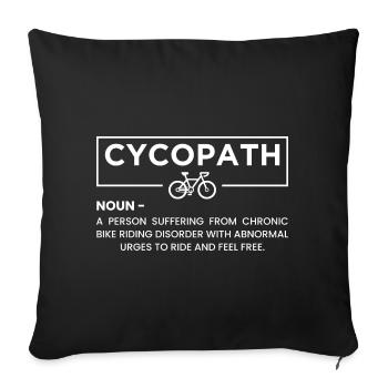 Cyclopath Ride Free Tee - Sofa pillowcase 17,3'' x 17,3'' (45 x 45 cm) - black - Front