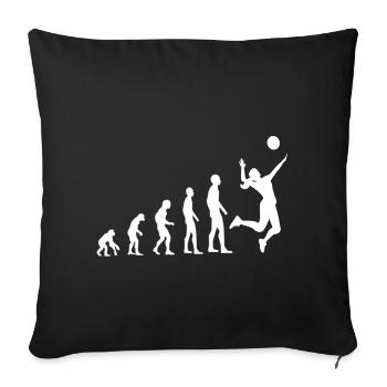 Volleyball Evolution - Sofakissenbezug 45 x 45 cm - Schwarz - Vorne