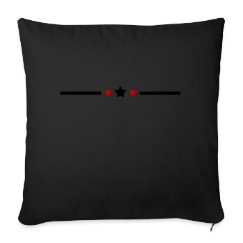 ligne étoilé - Housse de coussin décorative 45 x 45 cm - noir - Devant