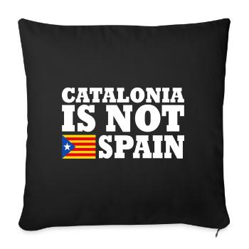 catalonia is not spain - Sofa pillowcase 17,3'' x 17,3'' (45 x 45 cm) - black - Front