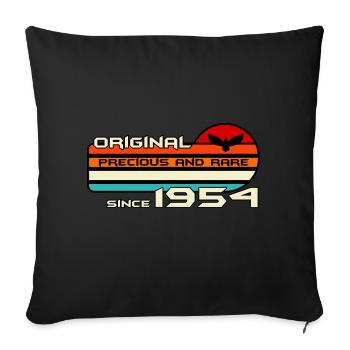 original 1954 birthday 68 years 68th anniversary - Sofa pillowcase 17,3'' x 17,3'' (45 x 45 cm) - black - Front