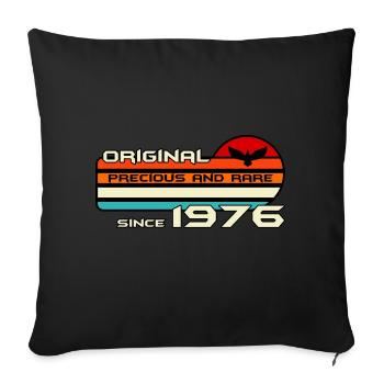 original 1976 birthday 46 years 46th anniversary - Sofa pillowcase 17,3'' x 17,3'' (45 x 45 cm) - black - Front