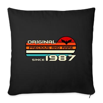 original 1987 anniversaire 35 ans 35e anniversaire - Housse de coussin décorative 45 x 45 cm - noir - Devant