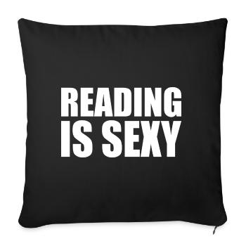 Reading is sexy - Sofakissenbezug 45 x 45 cm - Schwarz - Vorne