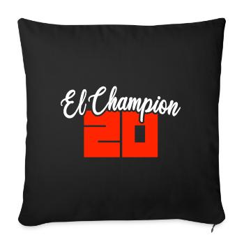 20 El Champion Moto Motorsport - Sofa pillowcase 17,3'' x 17,3'' (45 x 45 cm) - black - Front