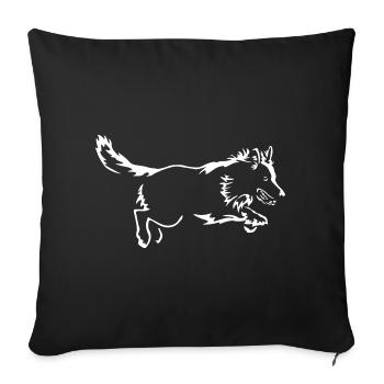 German Shepherd "Black Edition" - Sofa pillowcase 17,3'' x 17,3'' (45 x 45 cm) - black - Front
