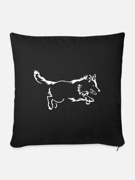 Deutscher Schäferhund "Black Edition" - Sofakissenbezug 45 x 45 cm - Schwarz